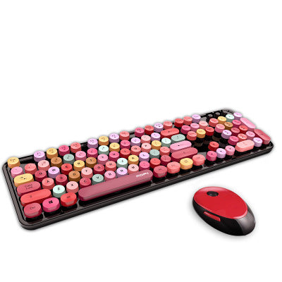 Spring Multi Wireless Keyboard And Mouse Set - GoldenLux.us