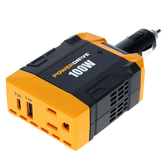 100W Inverter DC 12v to 110v AC Converter Car Plug Adapter with USB PWD100D - GoldenLux.us