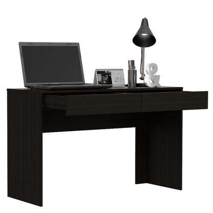 Computer Desk Aberdeen, Two Drawers, Black Wengue Finish - GoldenLux.us