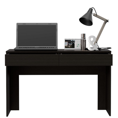 Computer Desk Aberdeen, Two Drawers, Black Wengue Finish - GoldenLux.us