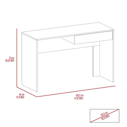 Computer Desk Aberdeen, Two Drawers, Black Wengue Finish - GoldenLux.us