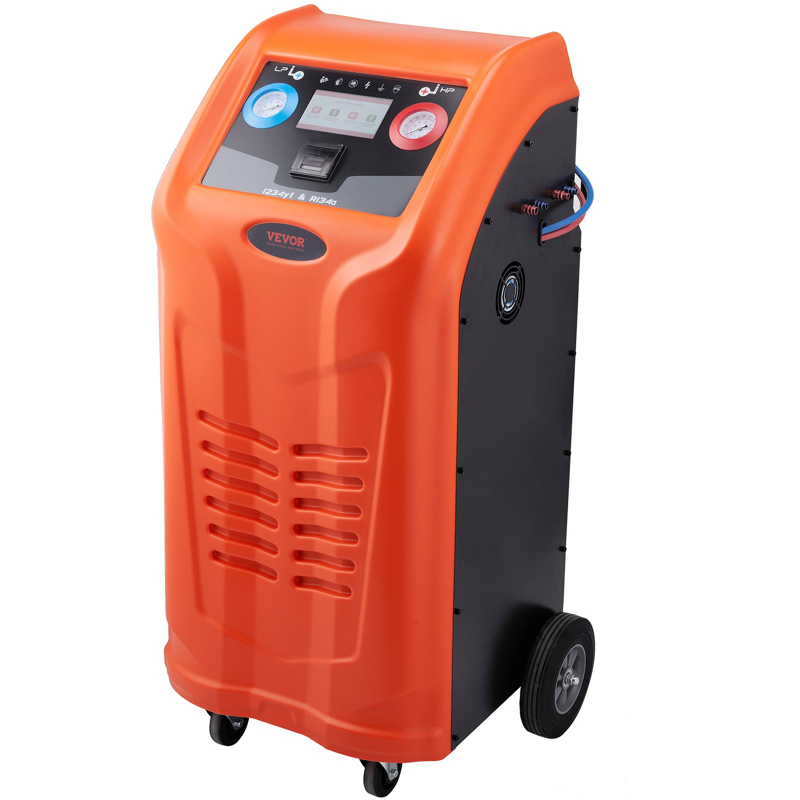 VEVOR Fully Automatic Refrigerant Recovery Machine - Dual Cylinder AC Recovery Machine Kit Built in Compressor/Electronic Scale/Filter/Recovery Tank, Recovery Machine HVAC Only for R134A+R1234YF - GoldenLux.us