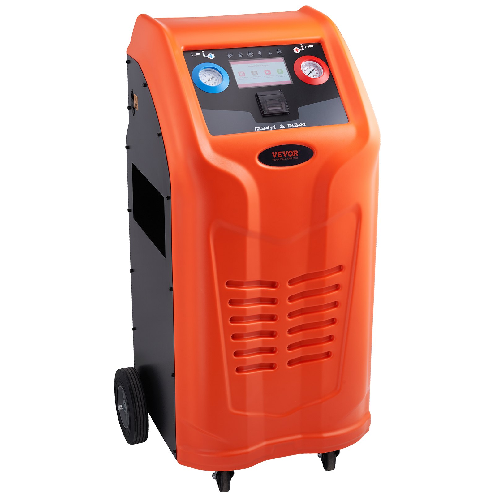 VEVOR Fully Automatic Refrigerant Recovery Machine - Dual Cylinder AC Recovery Machine Kit Built in Compressor/Electronic Scale/Filter/Recovery Tank, Recovery Machine HVAC Only for R134A+R1234YF - GoldenLux.us