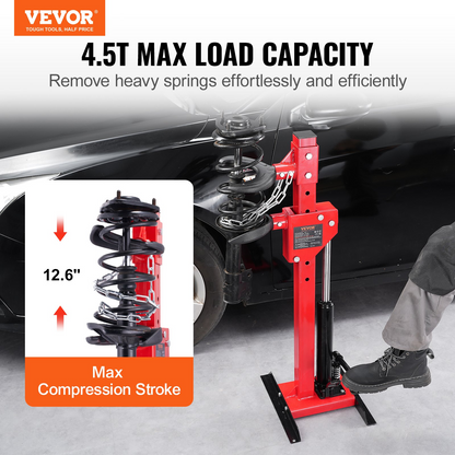 VEVOR Strut Spring Compressor, 4.5 Ton/9920 LBS Hydraulic Jack Capacity, 1 Ton Rated Compression Force, Auto Strut Coil Spring Compressor Tool, Hydraulic Spring Compressor for Strut Spring Removing - GoldenLux.us