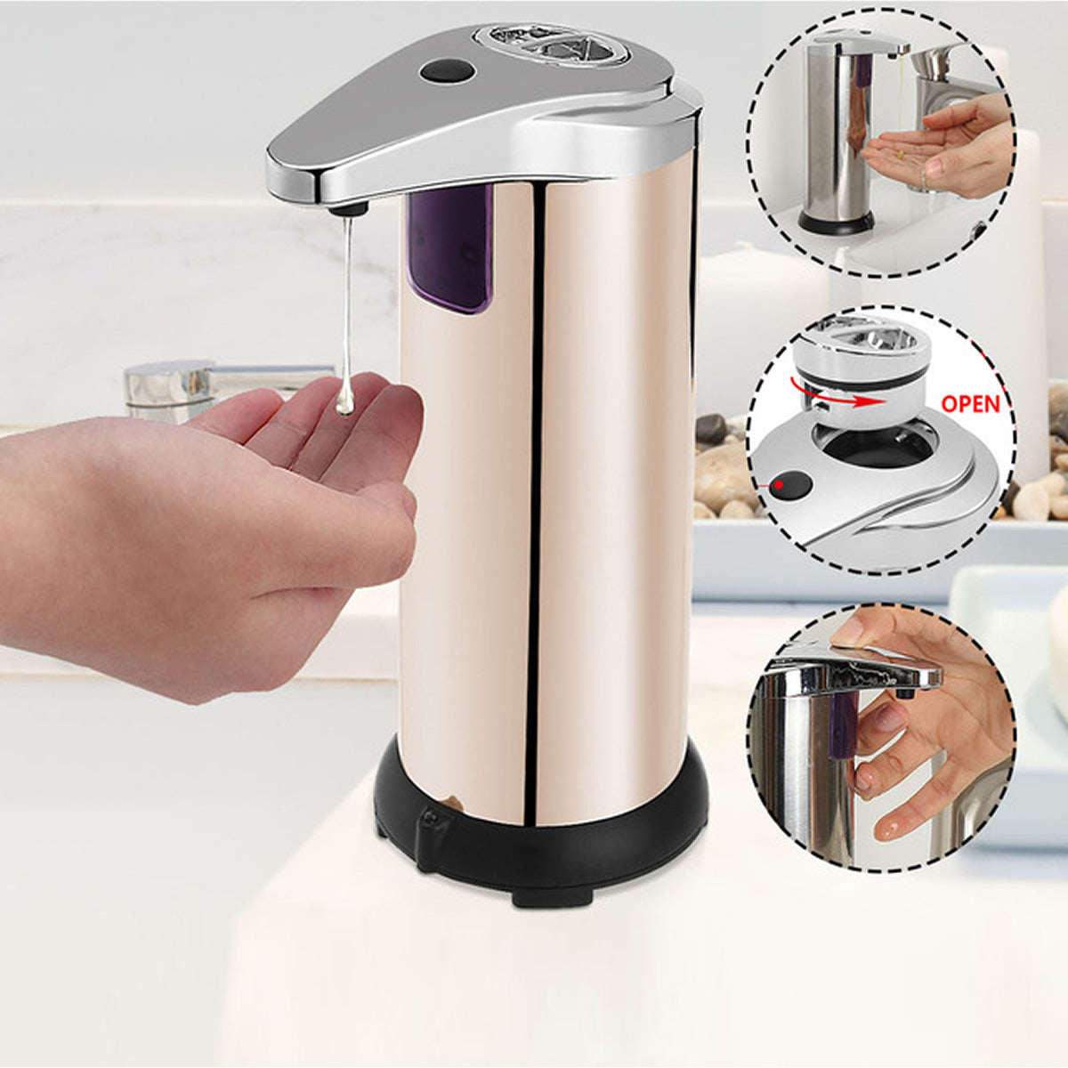 CareAll Auto Motion Smart Soap Dispenser Touch Less No Mess - GoldenLux.us