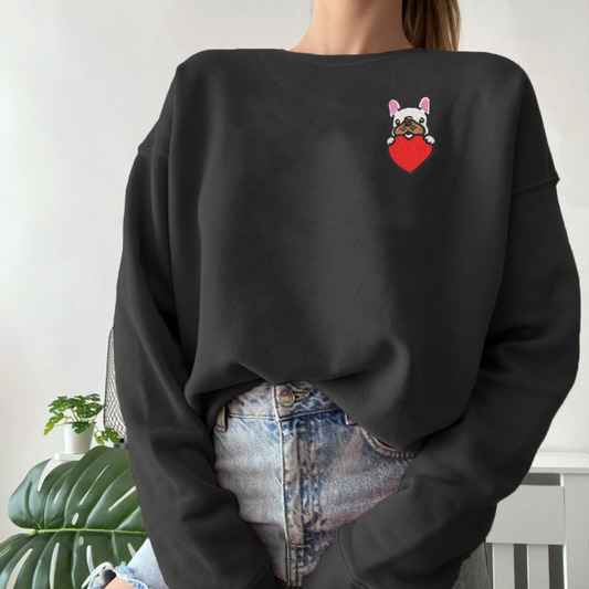 French Bulldog Embroidered Sweatshirt - GoldenLux.us